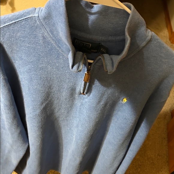 Polo Ralph Lauren Light Blue Zip-Up Sweater - Picture 7 of 9